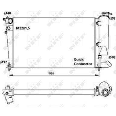 NRF | Kühler, Motorkühlung | 58923