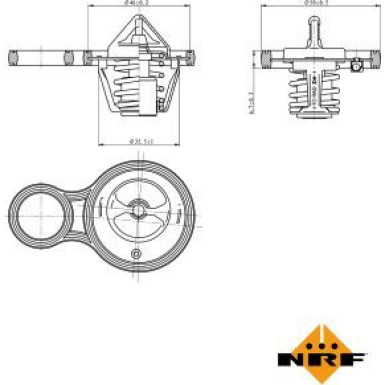 NRF | Thermostat, Kühlmittel | 725094