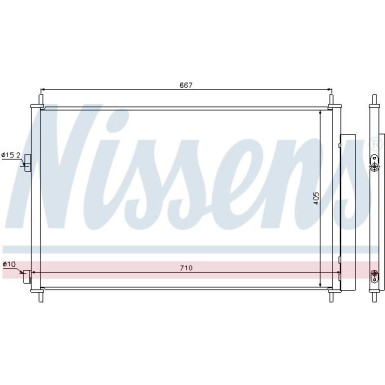 Nissens | Kondensator, Klimaanlage | 940021