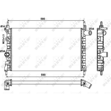 NRF | Kühler, Motorkühlung | 54682