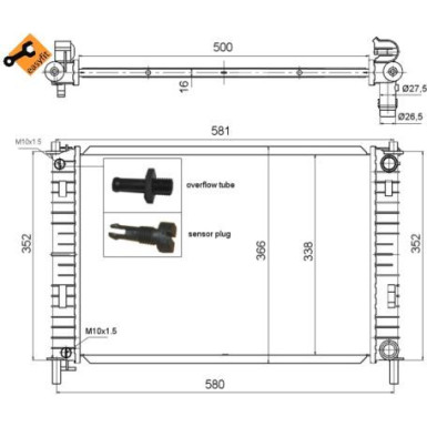 NRF | Kühler, Motorkühlung | 58276