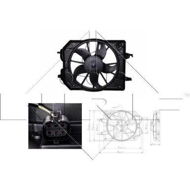 NRF | Lüfter, Motorkühlung | 47021