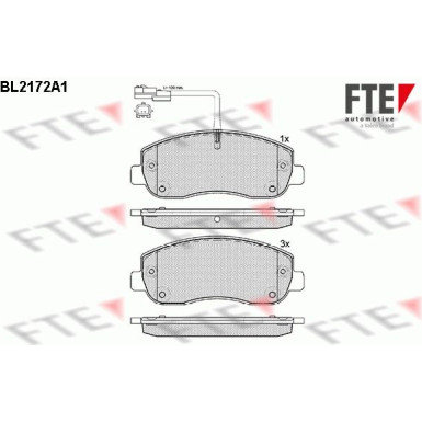 FTE | Bremsbelagsatz, Scheibenbremse | 9010690