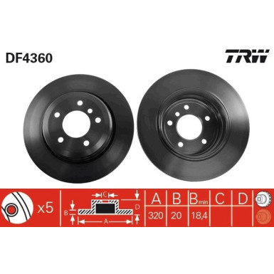 TRW | Bremsscheibe | DF4360