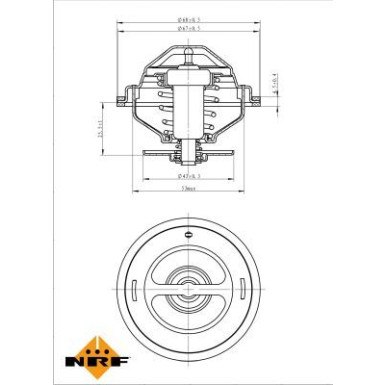 NRF | Thermostat, Kühlmittel | 725139