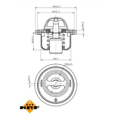 NRF | Thermostat, Kühlmittel | 725061