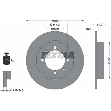 Textar | Bremsscheibe | 92083003