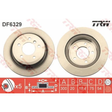 TRW | Bremsscheibe | DF6329