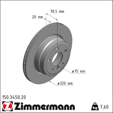 Zimmermann | Bremsscheibe | 150.3450.20