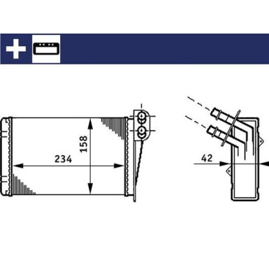 Mahle | Wärmetauscher, Innenraumheizung | AH 73 000S