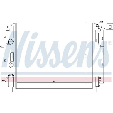 Nissens | Kühler, Motorkühlung | 638081