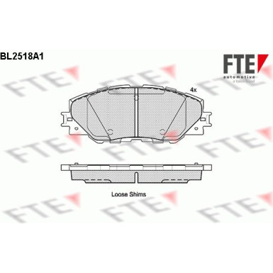 FTE | Bremsbelagsatz, Scheibenbremse | 9010776