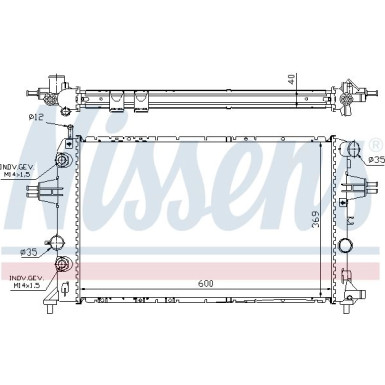 Nissens | Kühler, Motorkühlung | 63003A