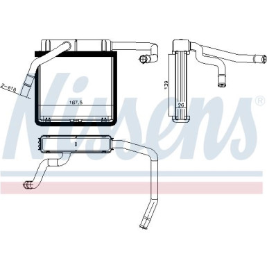 Nissens | Wärmetauscher, Innenraumheizung | 71775
