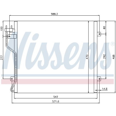 Nissens | Kondensator, Klimaanlage | 94773