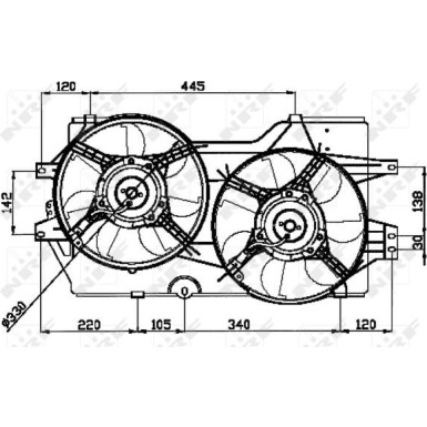 NRF | Lüfter, Motorkühlung | 47031