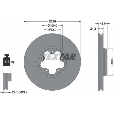 Textar | Bremsscheibe | 92110003