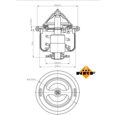 NRF | Thermostat, Kühlmittel | 725190