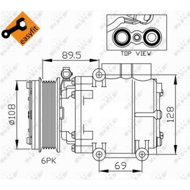 NRF | Kompressor, Klimaanlage | 32248