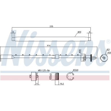 Nissens | Trockner, Klimaanlage | 95580