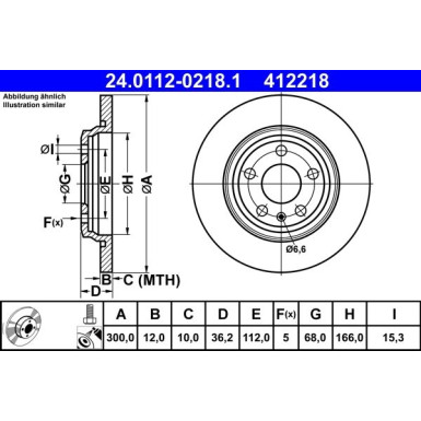 ATE | Bremsscheibe | 24.0112-0218.1