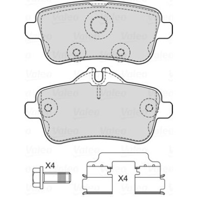 Valeo | Bremsbelagsatz, Scheibenbremse | 601734