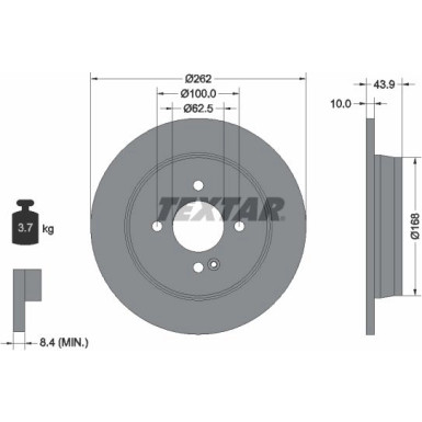 Textar | Bremsscheibe | 92242203