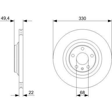 BOSCH | Bremsscheibe | 0 986 479 C64