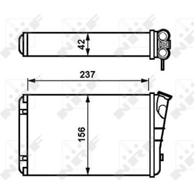 NRF | Wärmetauscher, Innenraumheizung | 54238
