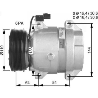 NRF | Kompressor, Klimaanlage | 32483G