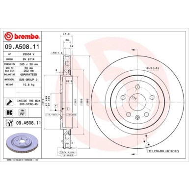 Brembo | Bremsscheibe | 09.A508.11