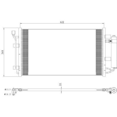 NRF | Kondensator, Klimaanlage | 350493