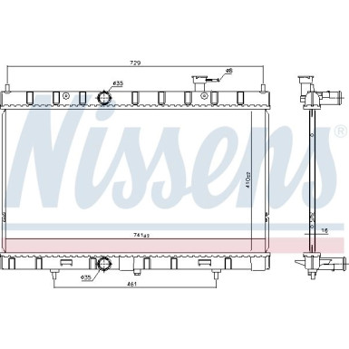 Nissens | Kühler, Motorkühlung | 68789