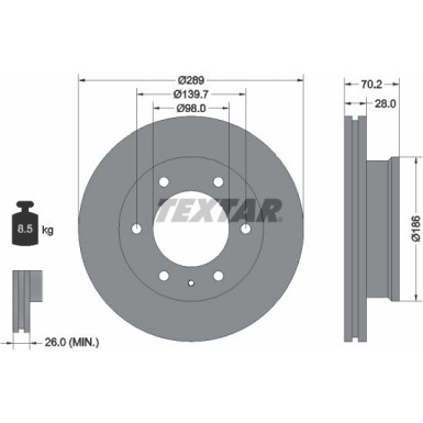 Textar | Bremsscheibe | 92223000