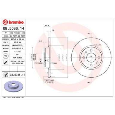 Brembo | Bremsscheibe | 08.5086.11