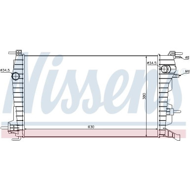 Nissens | Kühler, Motorkühlung | 637616