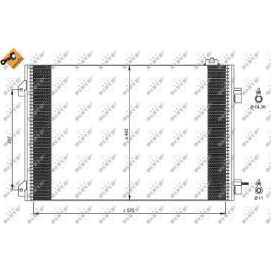 NRF | Kondensator, Klimaanlage | 35545