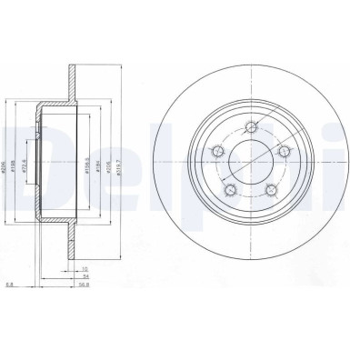 Delphi | Bremsscheibe | BG4074