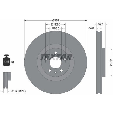 Textar | Bremsscheibe | 92238205