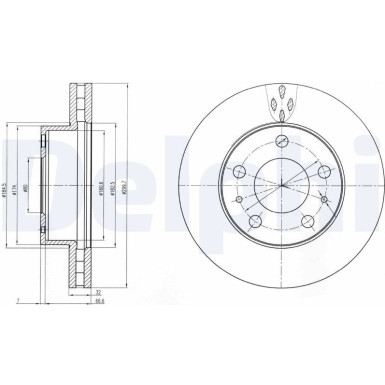 Delphi | Bremsscheibe | BG4060