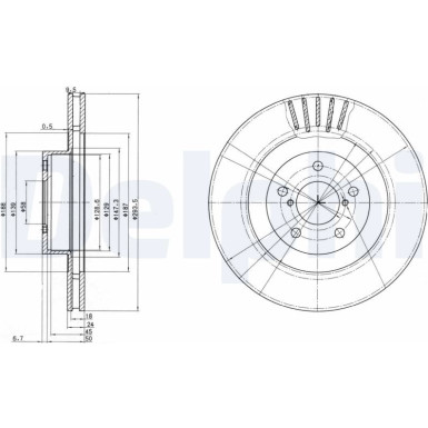 Delphi | Bremsscheibe | BG3413