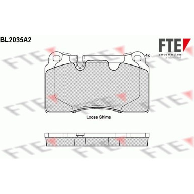 FTE | Bremsbelagsatz, Scheibenbremse | 9010620