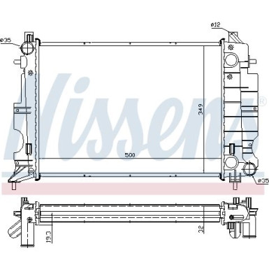 Nissens | Kühler, Motorkühlung | 64037A