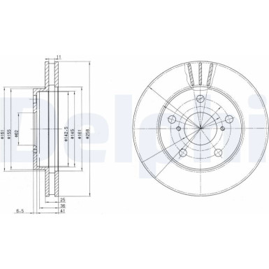 Delphi | Bremsscheibe | BG3355