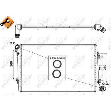 NRF | Kühler, Motorkühlung | 53813