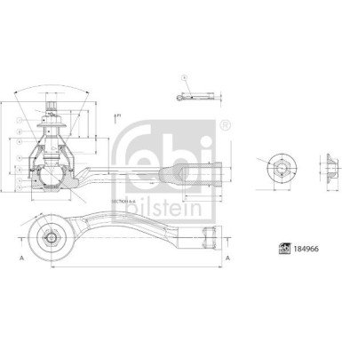 FEBI BILSTEIN 184966 Spurstangenkopf