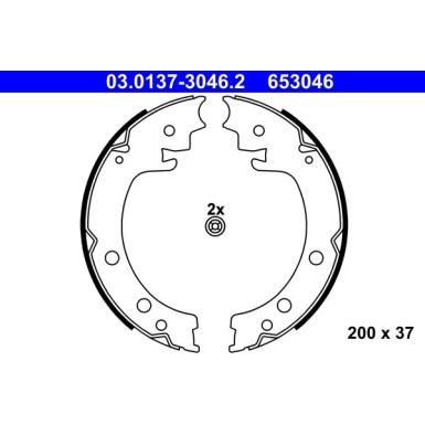 ATE | Bremsbackensatz, Feststellbremse | 03.0137-3046.2
