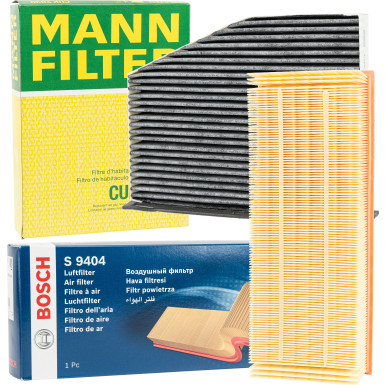 MANN-FILTER CUK 2939 Aktivkohlefilter + BOSCH 1 987 429 404 Luftfilter