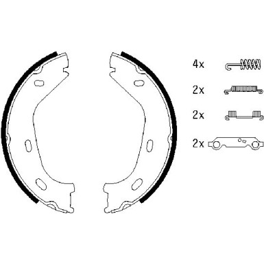 BOSCH | Bremsbackensatz, Feststellbremse | 0 986 487 542