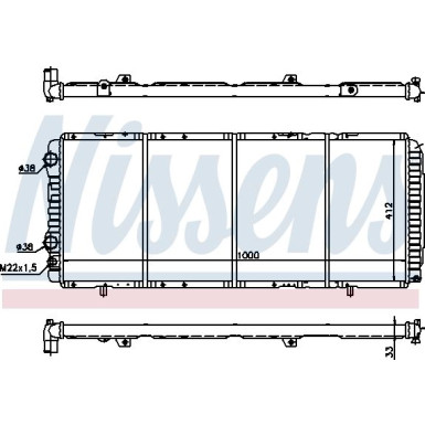 Nissens | Kühler, Motorkühlung | 61393